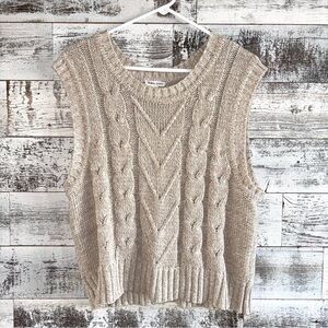 Tribal Jeans Cable Knit Sweater Vest Size Large